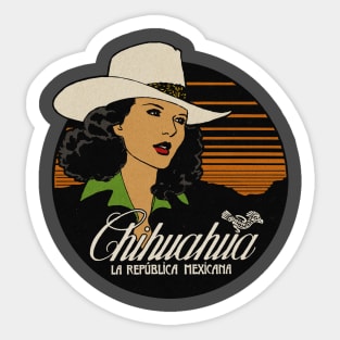 Vintage Chihuahua Mexico Tourism Sticker